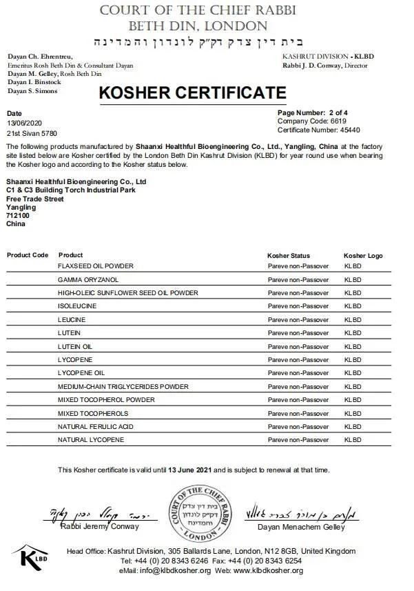 Natural Antioxidant Oil